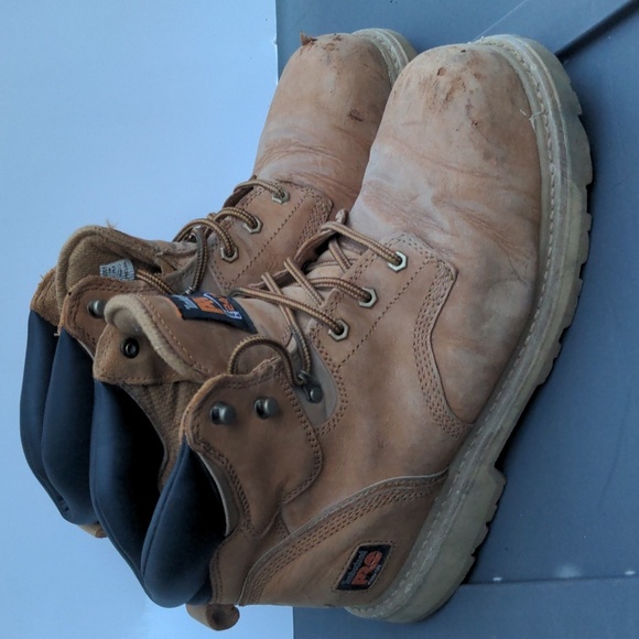 Timberland Pro Tan Steel Toe Boots 11W - Picture 6 of 12
